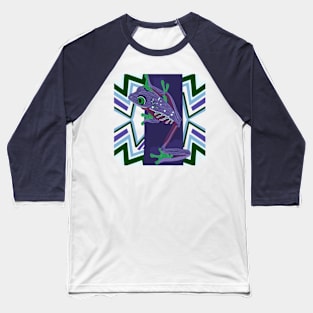 Purple Tree Frog Design Baseball T-Shirt